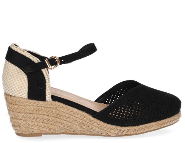 SANDALIA NEGRA CUÑA URSULA10