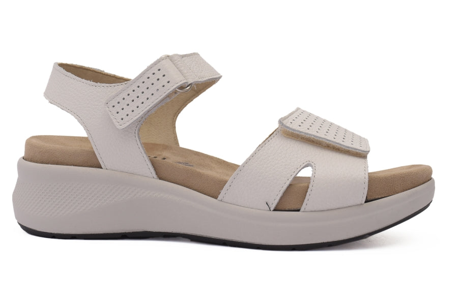 SANDALIA PIEL TAUPE 61652