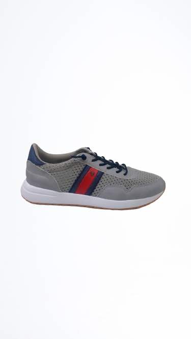 Deportiva gris con elásticos