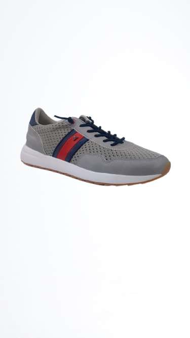 Deportiva gris con elásticos
