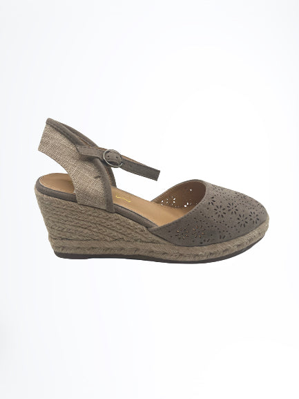 Sandalia Cuña Gris 2313-2