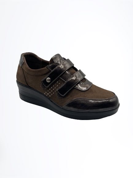 Zapato Velcro Taupe JH22408