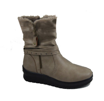 BOTIN TAUPE MULTI TIRAS 2550