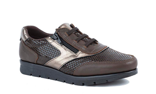 DEPORTIVA PIEL CHOCO COMBI 4150