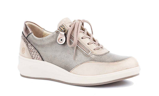 DEPORTIVA PIEL STONE PLATINO 3417