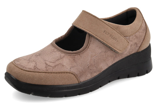 SANDALIA CON VELCRO MARRON 2004