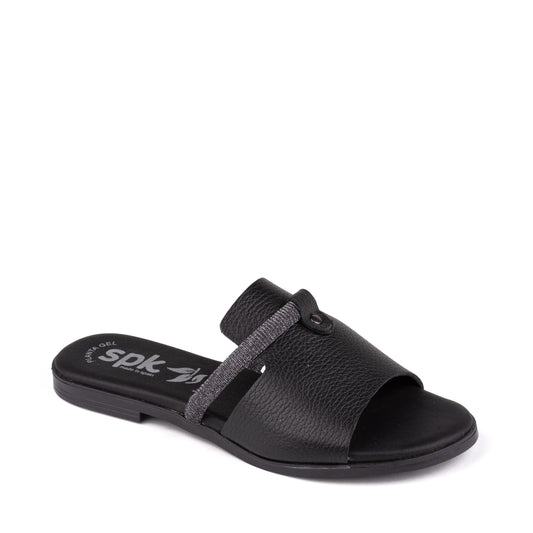 SANDALIA PIEL PALA NEGRA 2507