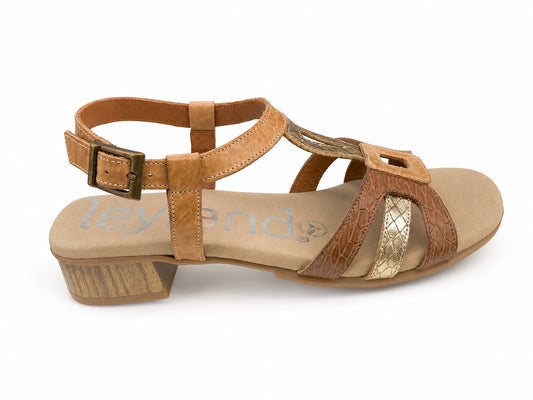 SANDALIA PIEL BEIG COMBI 5615