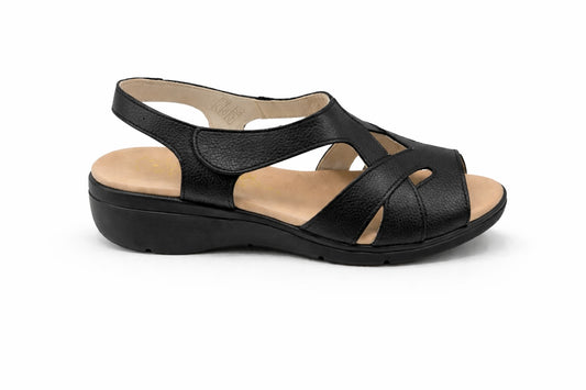 SANDALIA PIEL BUGUI NEGRO 421