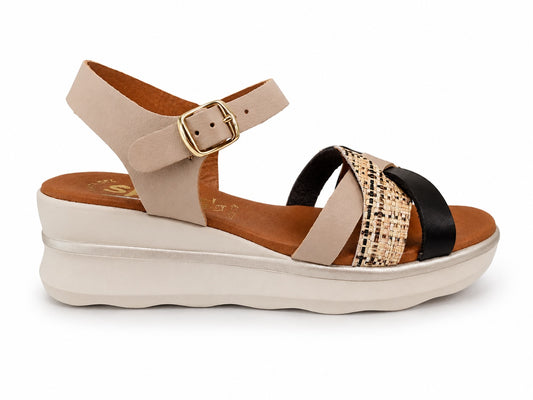 SANDALIA PIEL MARRON 2643