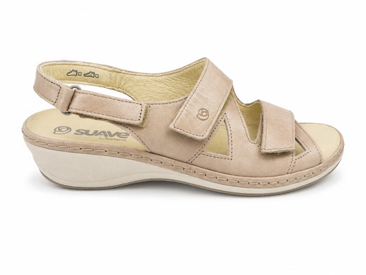 SANDALIA PIEL SANDY TAUPE 3009