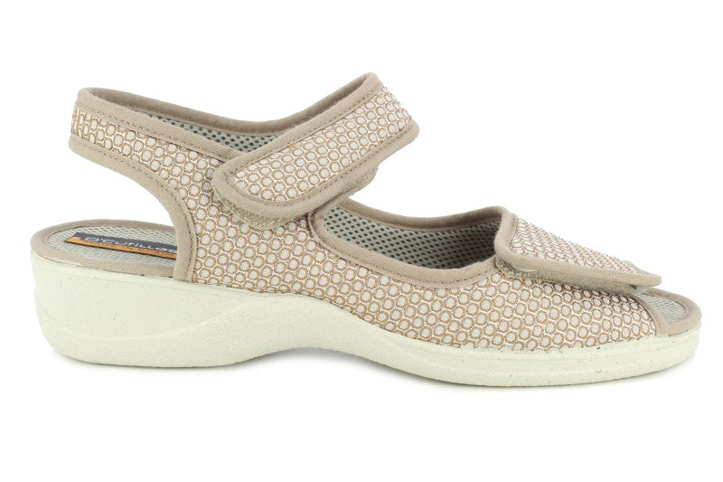 SANDALIA TAUPE VELCRO 21783