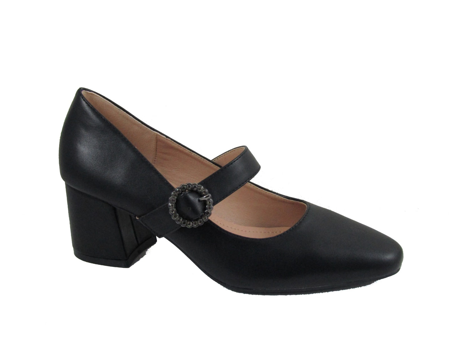 ZAPATO NEGRO TACON ANCHO BL2596